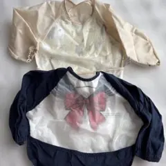 ベビー用　長袖エプロン　お食事　赤ちゃん　離乳食