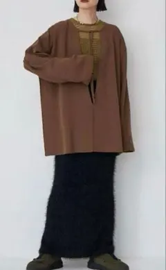 Mediam ミディアム　スカート　マキシスカート　モケモケ