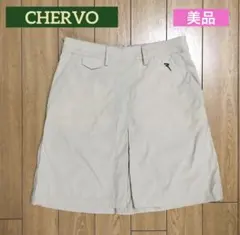 CHERVO レディース ゴルフ スカート ベージュ R刺繍　インナーパンツ付きのサムネイル