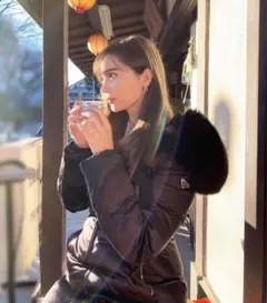 PRADA 29Z117 希少FOXファー 42 ダウン 【岡部あゆみさん着用】