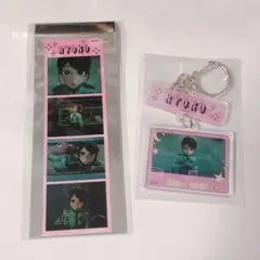 ミルキーサブウェイ　リョーコ　シブツタ　連結キーホルダー　プリ風シール
