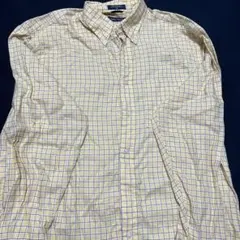 NAUTICA M イエロー チェックシャツ