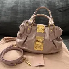 miu miuミュウミュウ　ヴィッテロ ラックス　ハンドバッグ レザー 本革
