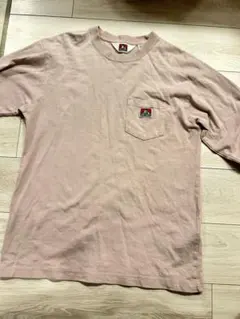 BEN DAVIS ポケT ベージュ L 胸ポケット 長袖Tシャツ