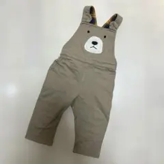 くま　クマ耳　オーバーオール　80サイズ