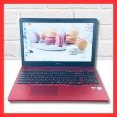 すぐ使える 美品レッド i7 SSD256GB ブルーレイ ノートパソコン