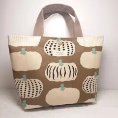 パンプキン柄ミニトートバッグ（ハンドメイド）