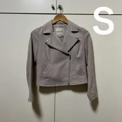 美品　Apuweiser-riche ライダースジャケット 襟あり　S