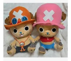 ONE PIECEスーパーDXまねっこチョッパーぬいぐるみ　Bigぬい2個セット