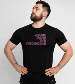 A7 BAR GRIP MEN'S SHIRT - ブラックピンク 2XL