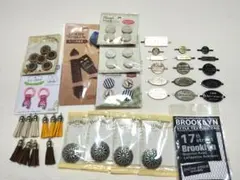 ハンドメイド材料　手芸素材　ボタン　コンチョ　ワッペン　タッセル