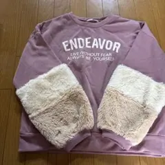 ピンク フリース付き トレーナー