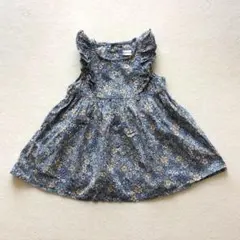 BeBe べべ ワンピース ノースリーブ リバティ 花柄 80のサムネイル