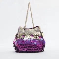 【新品未使用】ZARA スパンコールバック