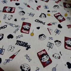 サンリオ☆ペコちゃん ポコちゃんMilky プリント生地100✖️30