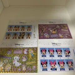 Disney store キャラクターシール 4シートセット
