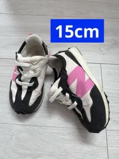 ニューバランス NW327 スニーカー 15cm ピンク ベルクロ