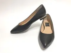 ランバン LANVIN パンプス ローヒール 22.5cm プレーン ブラック系のサムネイル