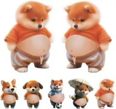 9to198 3D 犬 お腹 シール 柔らかいお腹 めずらしくておもしろいのサムネイル