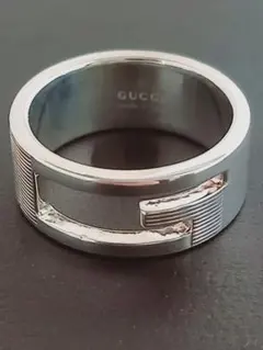 美品 GUCCI グッチ Gカットアウトシルバーリング