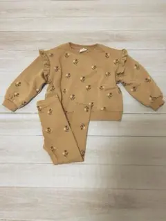 ZARA フラワー スウェット トップス レギンス セットアップ 104