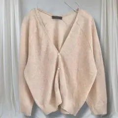 7-IDconcept メッシュカーディガン ベージュ 長袖 春夏 羽織