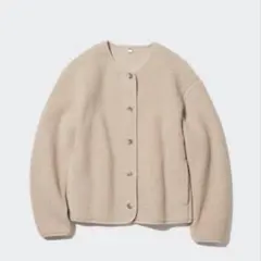 UNIQLO ベージュ ボアフリースリラックスカーディガン
