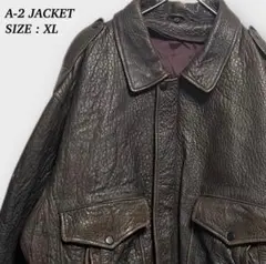 80s A-2 ラムレザー フライトジャケット G-1 羊皮 ブラウン