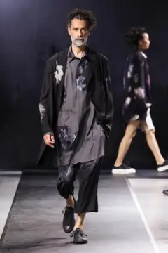 ヨウジヤマモト2025SSLOOK10シルクジャケットyohjiyamamoto