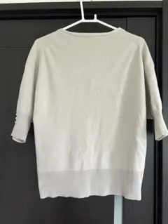 ロペピクニック 袖パール付き　ニット　ベージュ
