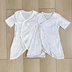【UNIQLO】ホワイト ラップタイプ 半袖肌着 2枚セット