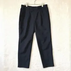 カジュアルパンツ ズボン L ウエストゴム ストレッチ 無地 ブラック 黒