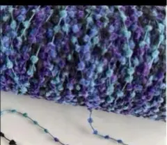 変わり糸　毛糸　ブルー　60メートル