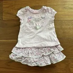 メゾピアノ　セットアップ　うさぎ　花柄　80