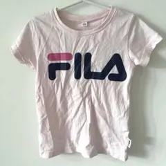 フィラ ロゴ Tシャツ クルーネック 半袖 100 ピンク 綿 保育園着のサムネイル