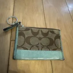 COACH コインケース・小銭入れ ブラウン・ミントグリーン