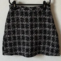 グレイル　GRL インパン裏地付ツイード台形ミニスカート[cu317]