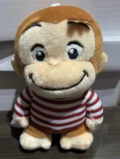 おさるのジョージ　ぽってりマスコット　カラフルウィンター/マスコットキーホルダー