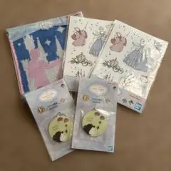シンデレラ ハンドタオル & ステッカーセット