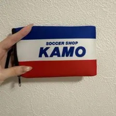 【非売品】2022W杯　KAMO カラビナ付きミニポーチ青×赤×白