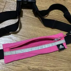 adidas ピンク ウエストポーチ 小銭入れ　携帯ポーチ