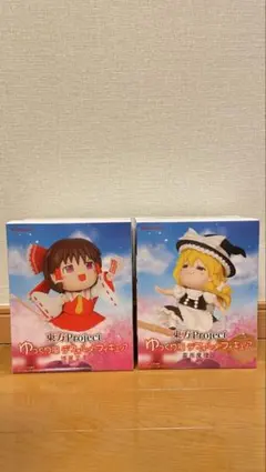 東方Project ゆっくり風デフォルメフィギュア 霧雨魔理沙　博麗霊夢