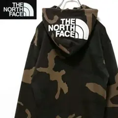 人気 ノースフェイス 刺繍ロゴ カモフラ 迷彩柄 ジップアップ パーカー