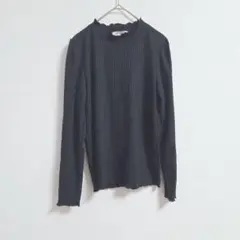 URBANITY 羅紋剪裁上衣 M號 黑色 長袖 彈性