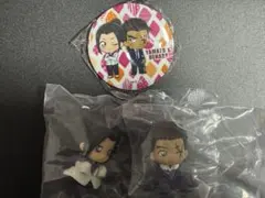 名探偵コナン　ちぢませ隊&缶バッジ　ガチャ3点セット