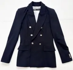 ZARA ネイビー テーラードジャケット　S