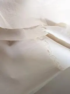 チェックアンドストライプ　きなり ワッシャー カット