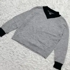 【2331】mizuiro ind ニット セーター　長袖　グレー