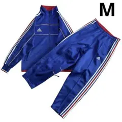 90s Adidas ジャージ セットアップ M 青 赤 白 トリコロールカラー