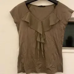 anna kreek フリルデザインブラウス ブラウン
